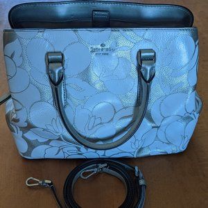 Kate Spade silver and white handbag